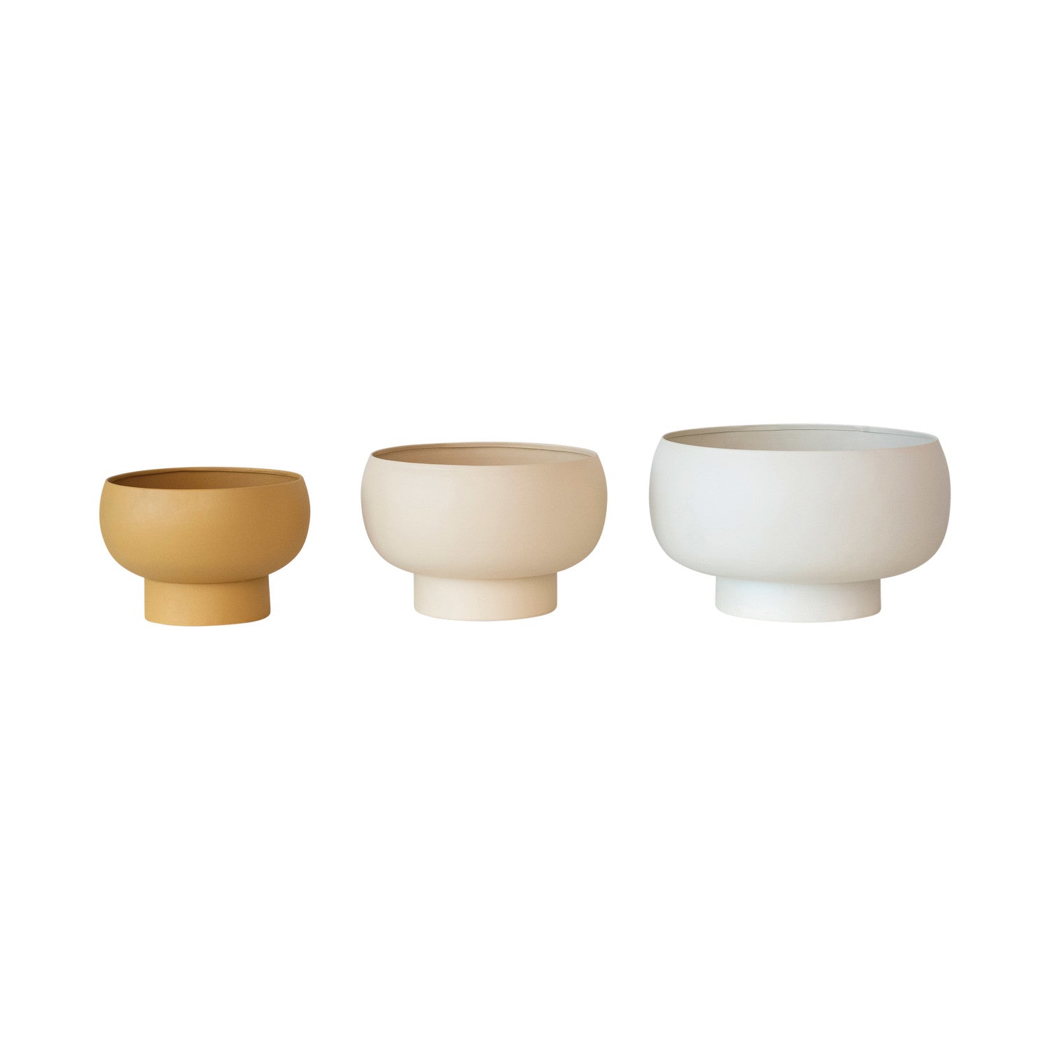 Metal Footed Planters, Set of 3 (Holds 12", 10" & 8-1/2" Pots)