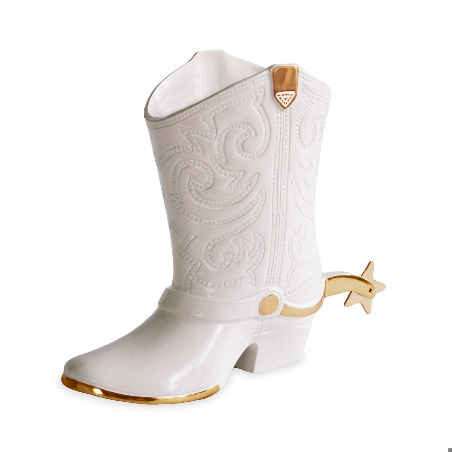 ENCANTO Western Cowboy Boot Wine Bucket (Cream)