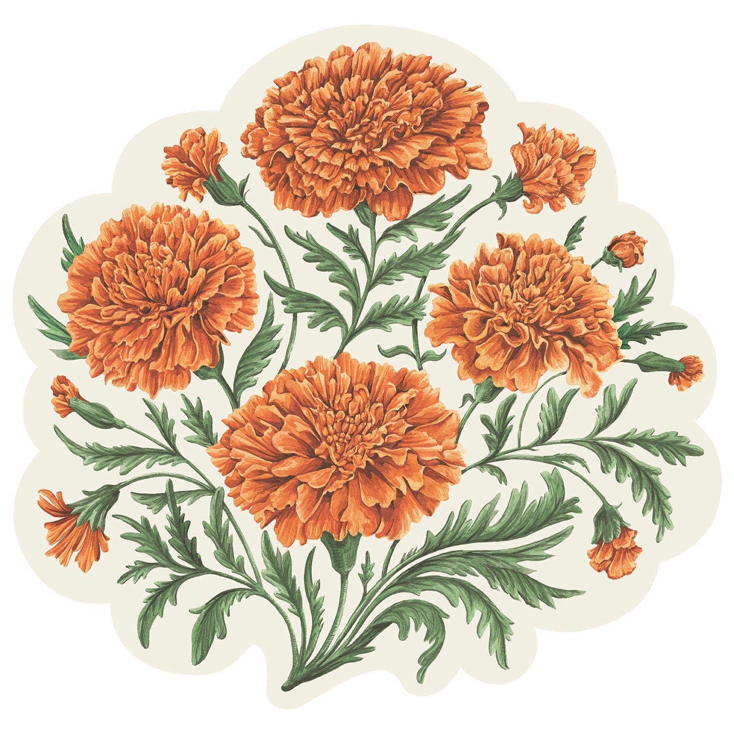 Die-cut Marigold Bouquet Placemat - 12 Sheets