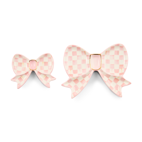 Bow Trinket Dishes, Set of 2 | Rosy Check