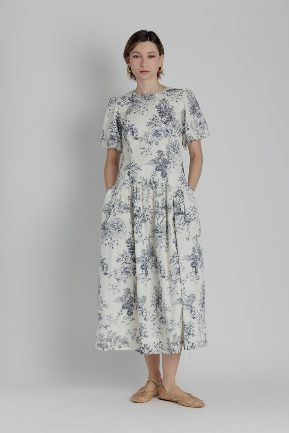 navy drop waist midi dress Drop Waist Midi Dress Navy / Large