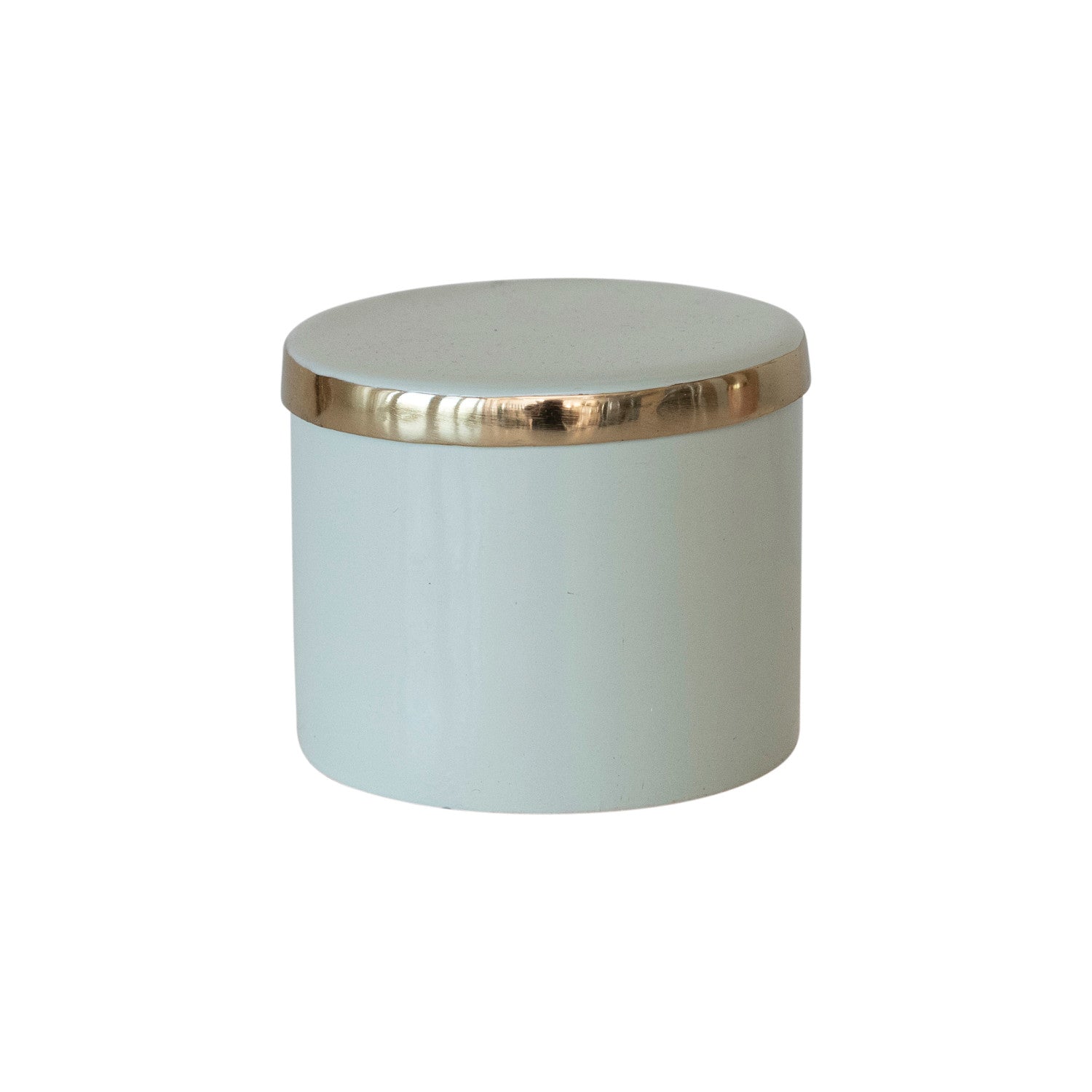 Decorative Enameled Metal Box w/ Lid