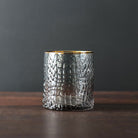 GLASS Croc Double Old Fashioned with Gold Rim S4 (