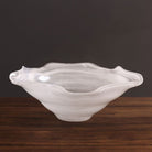 GLASS Alabaster Wave Lg Bowl (White)