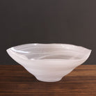 GLASS Alabaster Wave Extra Lg Bowl (White)