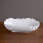 VIDA Bloom Pinched Large Oval Bowl (White)