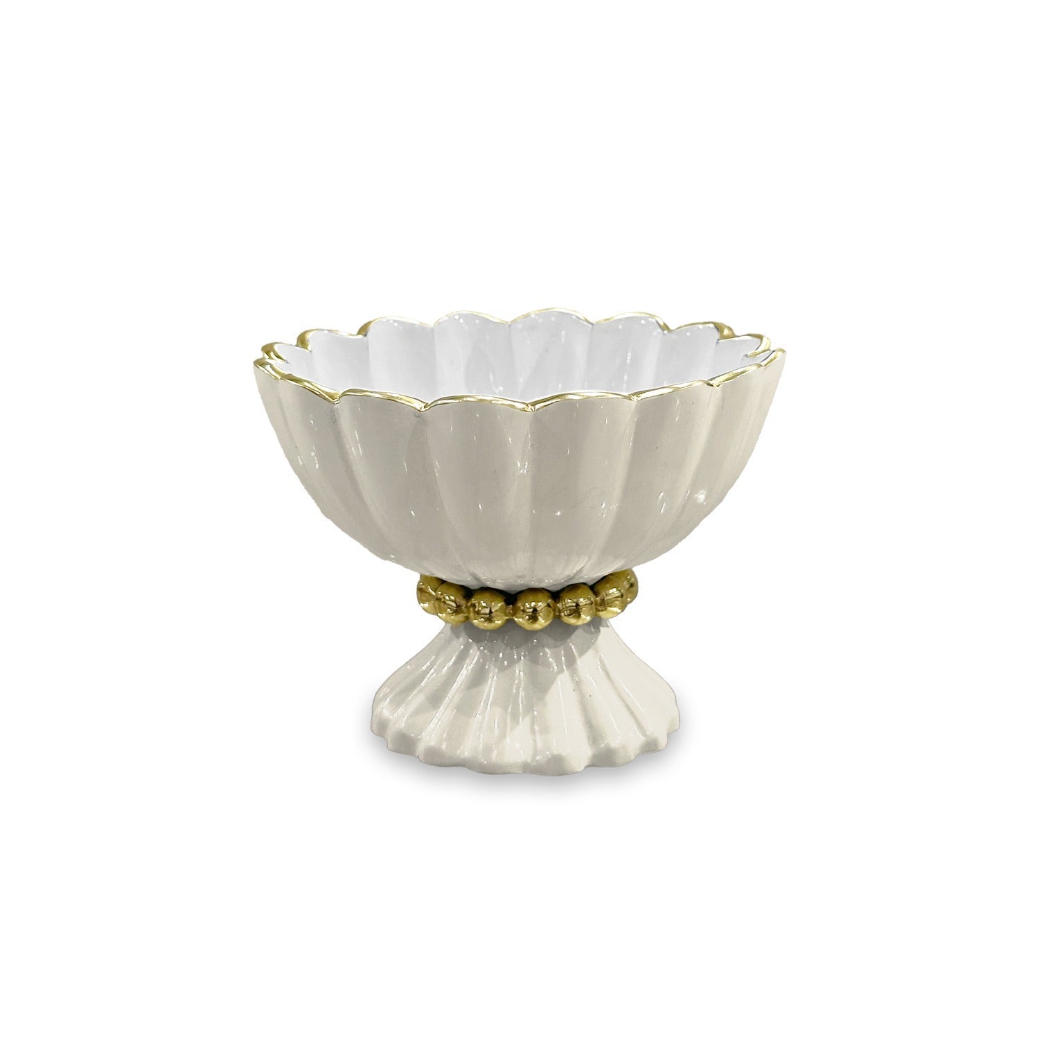 ENCANTO Vienna Mini Pedestal with Spoon (Cream and White)
