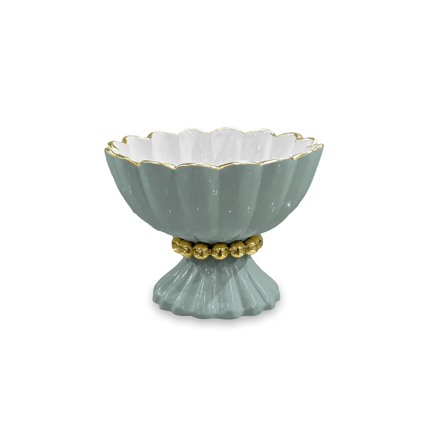 ENCANTO Vienna Mini Pedestal with Spoon (Slate and White)