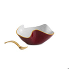ENCANTO Aries Mini Bowl w/spoon (Bordeaux and White)
