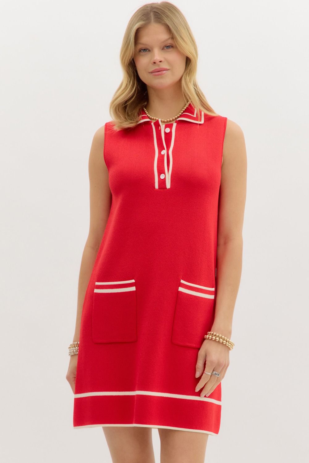 red sleeveless sweater dress Slit Round Neck Sleeveless Sweater Dress Black / L