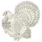 Die-cut Coloring Turkey Placemat - 12 Sheets