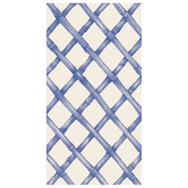 Blue Lattice Guest Napkin - Pack of 16