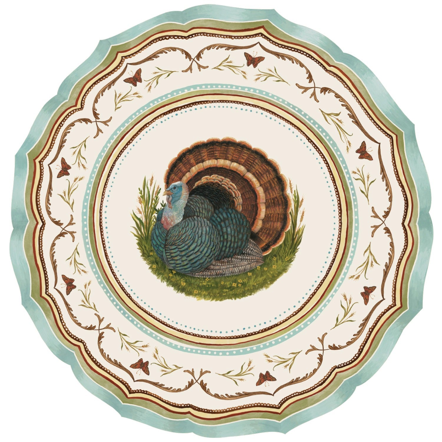 Die-cut Heritage Turkey China Placemat - 12 Sheets