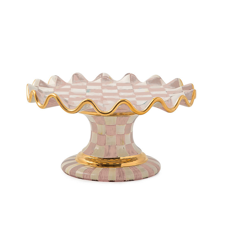 MC ROSY CERAMIC FLUTED CAKE STAND