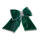 Green Velvet Small Bow