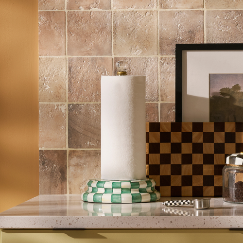 Paper Towel Holder | Emerald Check