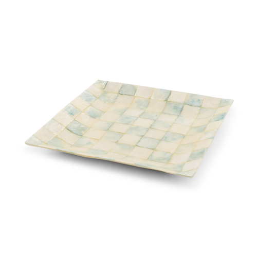 Sky Check Capiz Catchall Tray