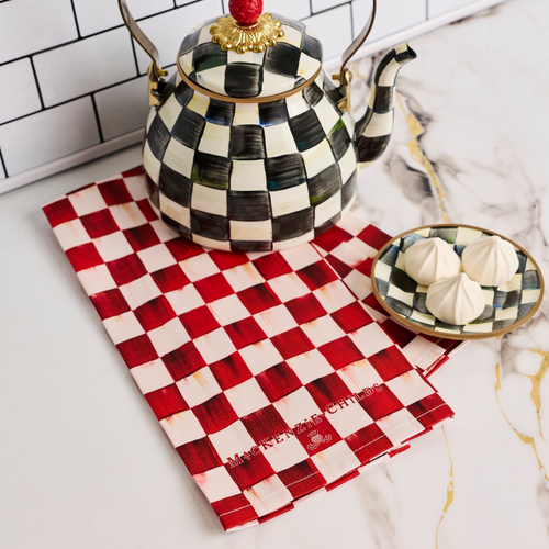 Printed Dish Towel | Cherry Check