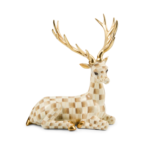 Resting Deer | Mocha Check