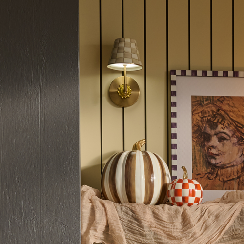 Led Rechargeable Cafe Wall Sconce | Mocha Check