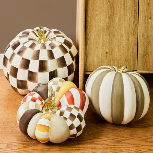 Mocha Stripe Extra Large Pumpkin