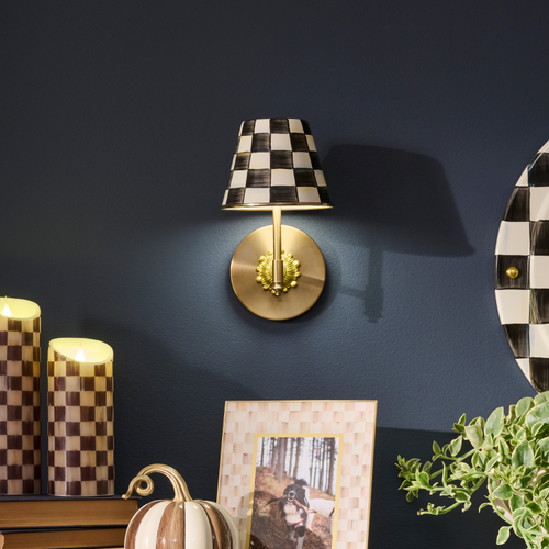 Led Rechargeable Cafe Wall Sconce | Courtly Check