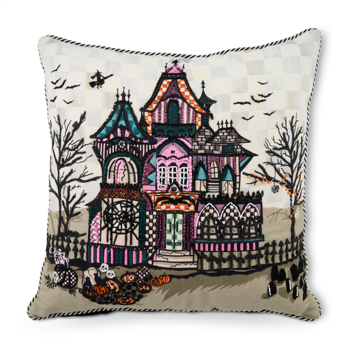 Haunted House Throw Pillow