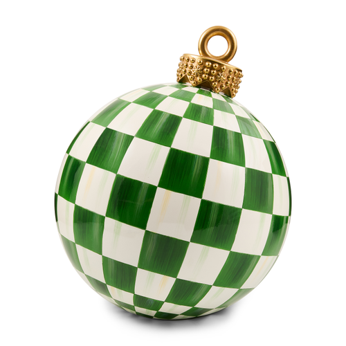 Green Check Large Tabletop Ornament