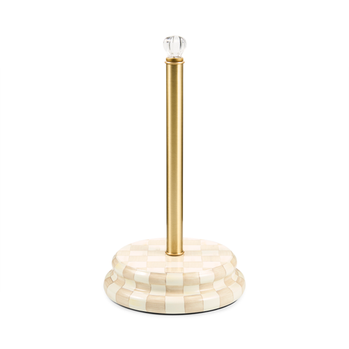 Paper Towel Holder | Mocha Check