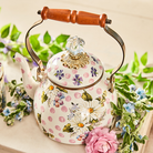 MacKenzie-Childs 2 Quart Tea Kettle | Wildflowers Pink