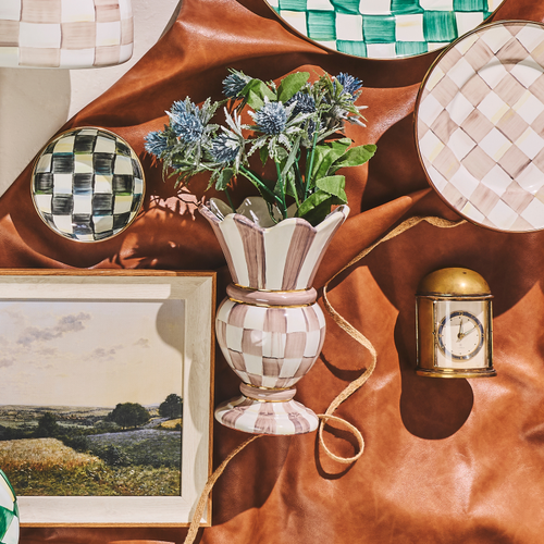 Small Great Vase | Mocha Check