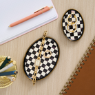 Oval Trinket Dishes, Set of 2 | Courtly Check