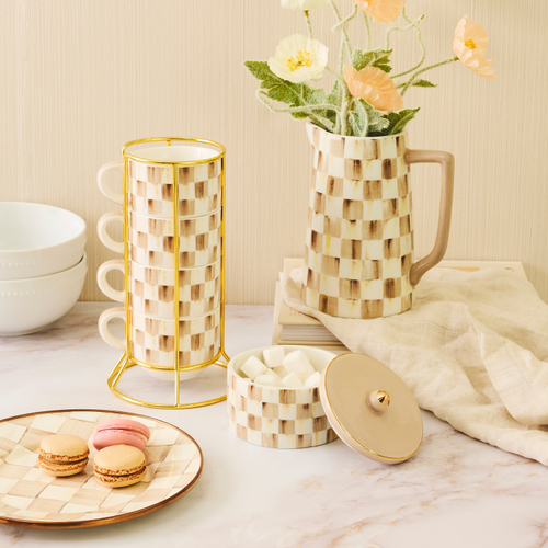 Farmhouse Pitcher | Mocha Check