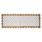 Flax Check With Jute Scallops 2'6" X 7'11" Runner