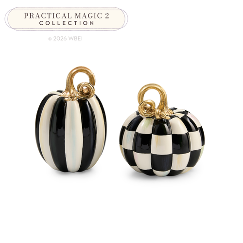 and Stripe Petite Pumpkins, Set of 2 | Courtly Check