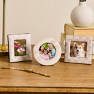 Rosy Fabric Frames, Set of 3
