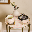 Glass Coasters, Set of 4 | Courtly Check