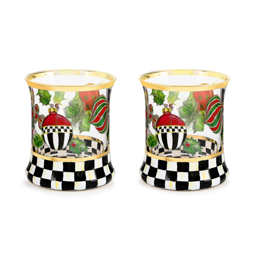 Deck The Halls Tumbler, Set Of 2