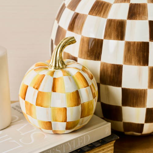 Amber Check Mini Pumpkin