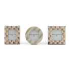 Mocha Fabric Frames, Set of 3