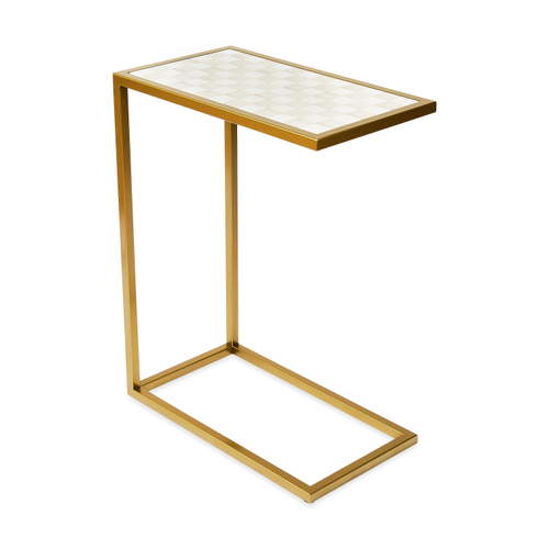 Enamel C-table | Mocha Check