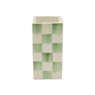 Sage Check Small Pillar Vase