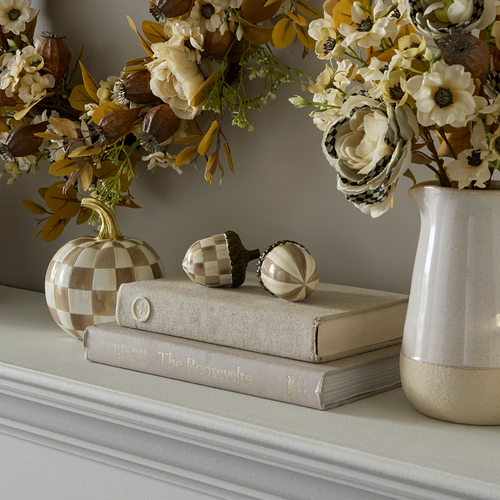 Acorns, Set of 2 | Mocha Check