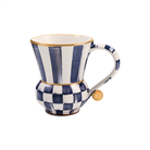Indigo Check Ceramic Mug
