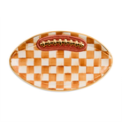 Ceramic Football Platter | Ginger Check