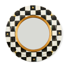 Round Enamel Wall Mirror | Courtly Check