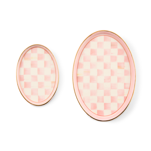 Oval Trinket Dishes, Set of 2 | Rosy Check