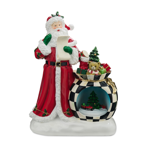 Illuminated Santa'S Wish List Figurine