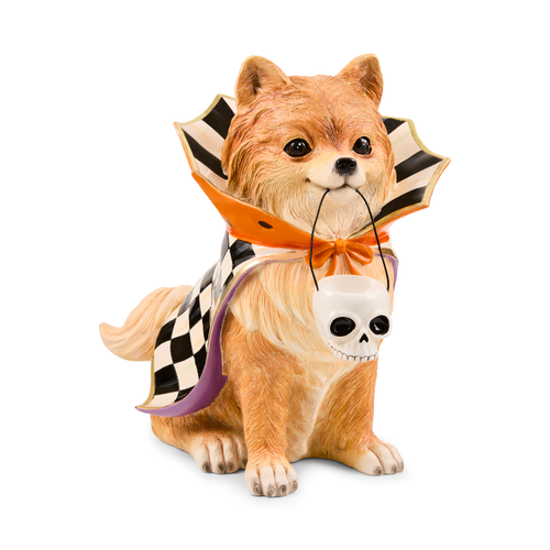 Trick Or Treat Pomeranian Dog Figurine