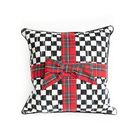 Courtly Check Tartan Bow Throw Pillow